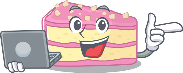 酷酷的草莓切片蛋糕工作图片下载