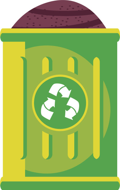 地球内部回收垃圾的详细样式图标图片下载