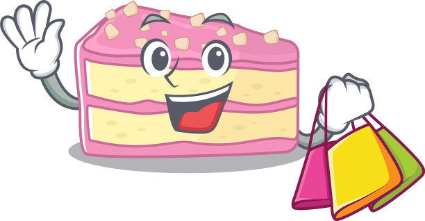 一个友好浓郁的草莓蛋糕挥动着图片下载