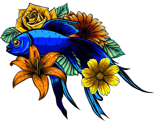 锦鲤纹身设计艺术图片下载