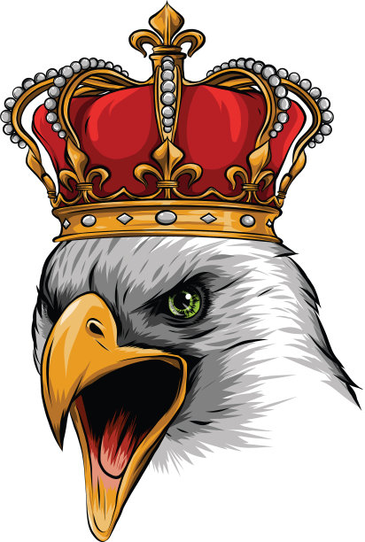 标志鹰女王可爱的皇冠印花图片下载