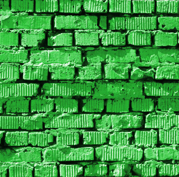 砖墙色调为绿色图片下载