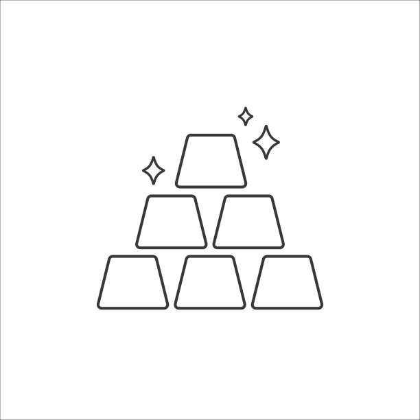 金条线条图标矢量图图片下载