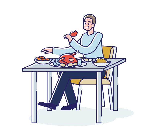 饥饿的人乱吃一大堆食物图片下载