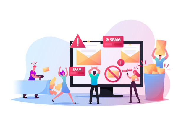 巨型电脑上的小字符和垃圾邮件图片下载