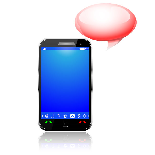手机上带有语音气泡的白色图片下载