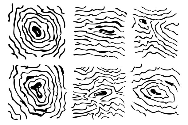 简单的黑白手绘木图图片下载