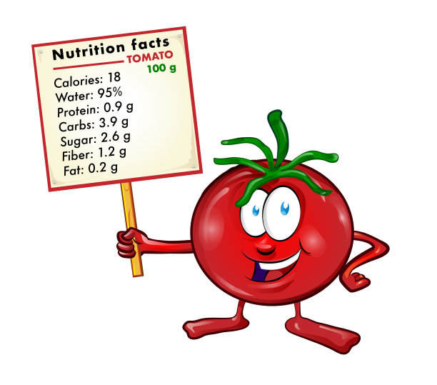 招牌上有营养价值的番茄卡通图片下载