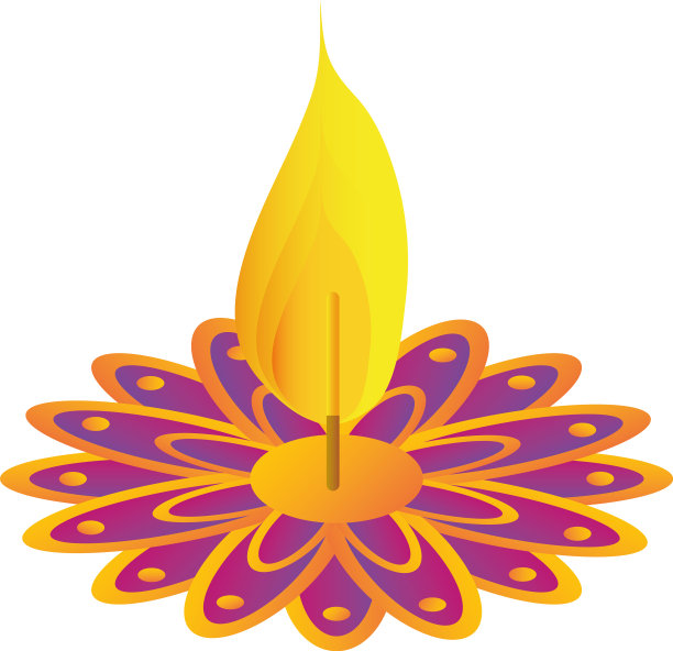 蜡烛装饰元素在白色背景图片下载