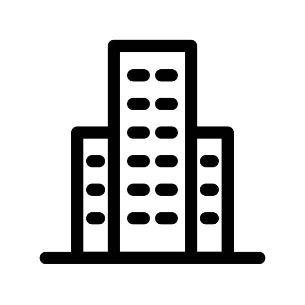 商人进步黑白方块图标图片下载