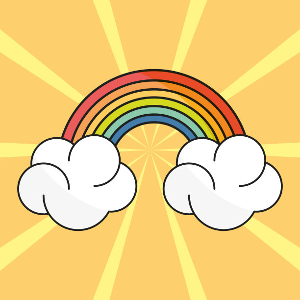 彩虹云的阳光图片下载