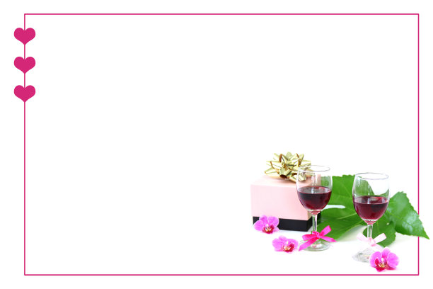 蝴蝶兰和一杯酒和礼物图片下载