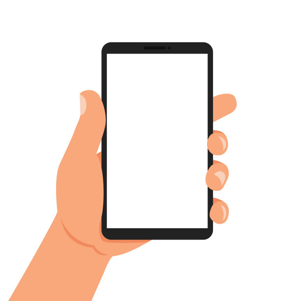人类手持智能手机。矢量插图。图片下载