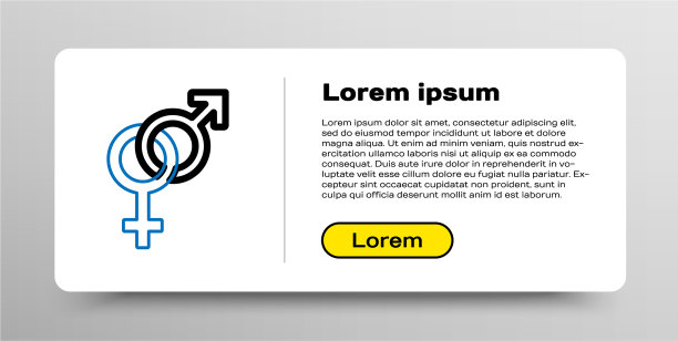 线性别图标孤立在白色背景图片下载