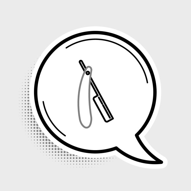 直线剃刀图标孤立在灰色图片下载