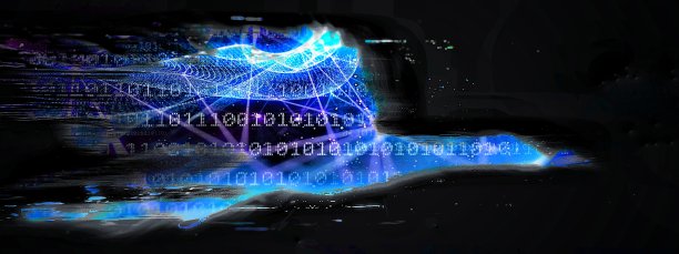 摘要扇动虚拟空间具有科学技术的概念图片下载