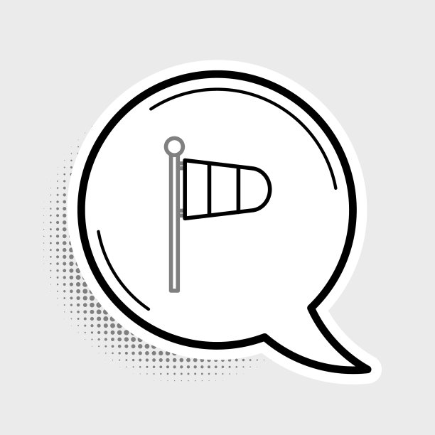 线锥气象风向标风向标图标图片下载