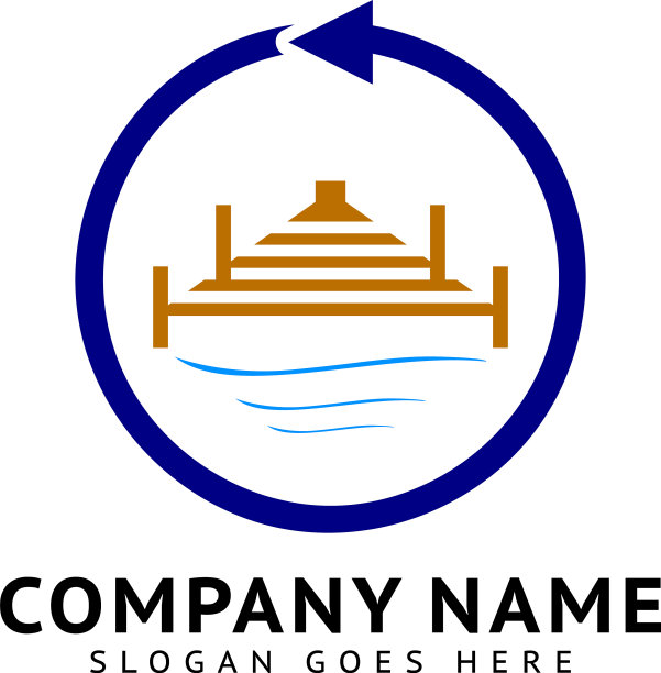 海滩码头码头标志设计图片下载