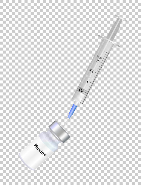 疫苗，注射用的药物，肉毒杆菌从瓶中取出放入注射器。模拟你的设计。图片下载