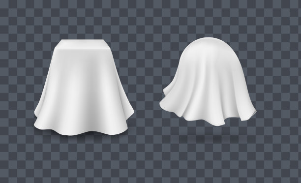 覆盖桌布。大的现实成对挂餐巾，桌布，窗帘。图片下载