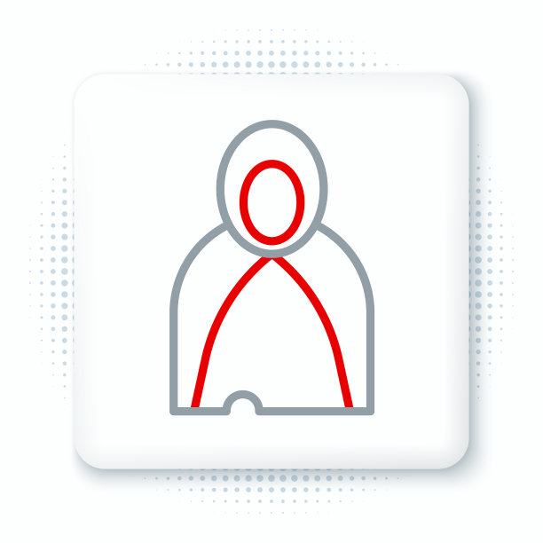 线斗篷斗篷斗篷图标孤立在白色图片下载