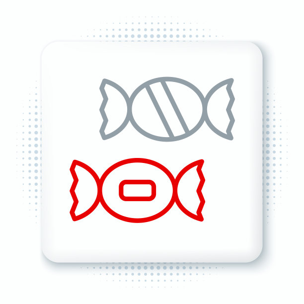 线糖果图标孤立的白色背景图片下载