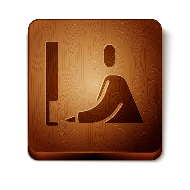 布朗学生在笔记本电脑图标孤立工作图片下载