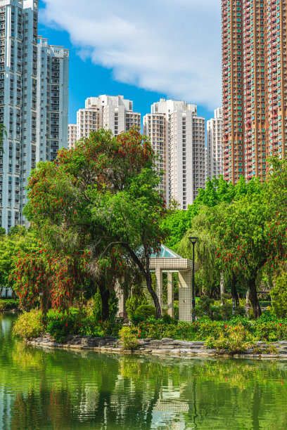 香港的高层住宅大厦图片下载