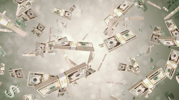 20美元钞票飞图片下载