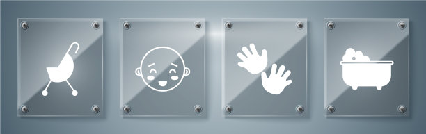 集浴盆浴手打印快乐的小图片下载