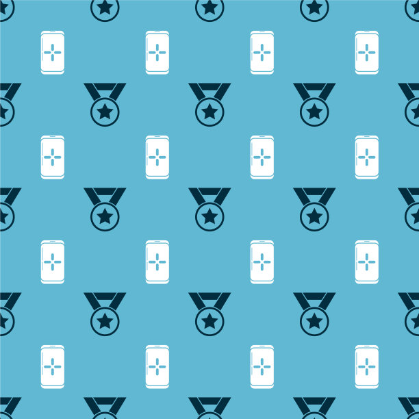 设置奖章和智能手机和玩在游戏上图片下载