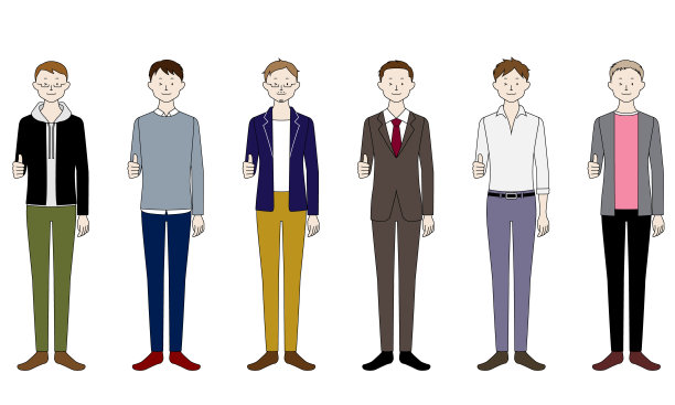 一个男人眨着眼睛竖起大拇指的插图(白色背景，矢量，剪掉)图片下载