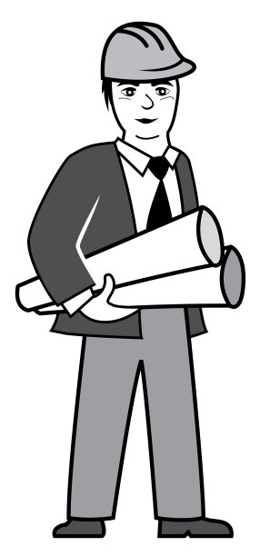 工程师角色黑白分明图片下载