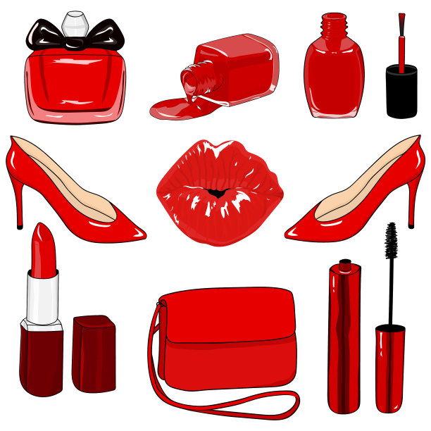 女人红设计元素收集女人手图片下载