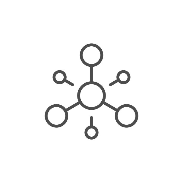 分子结构线条轮廓图标图片下载