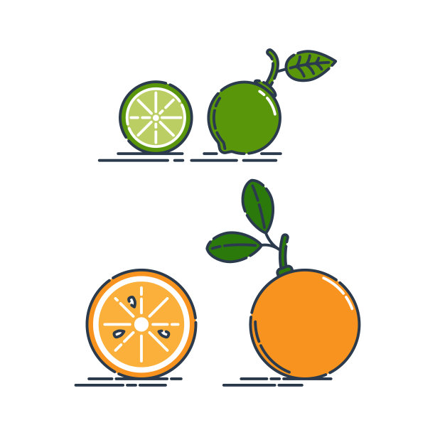 整个切成两半的橙子或橘子图片下载