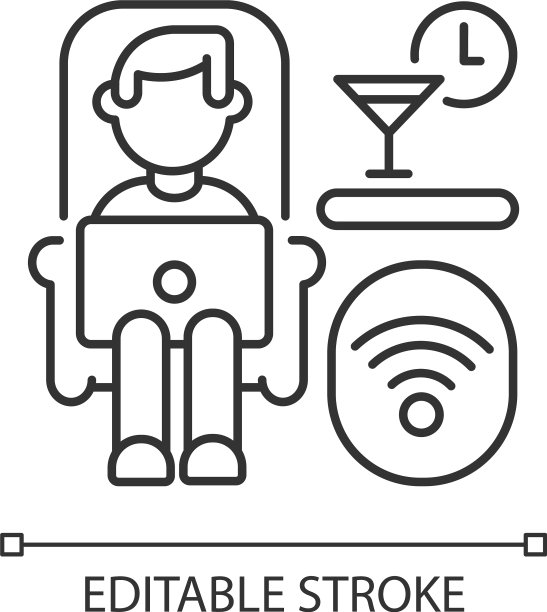 休闲车厢线性图标图片下载