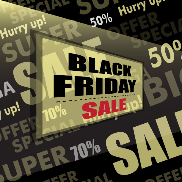 黑色星期五促销设计海报或横幅图片下载