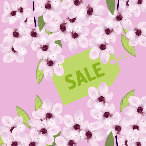 春花樱花或樱花海报图片下载