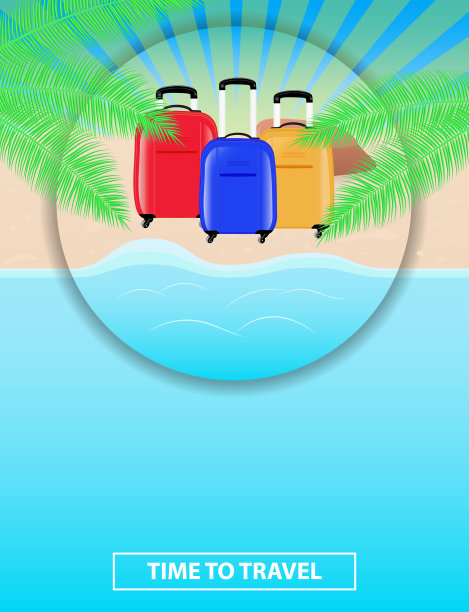 宣传旅游套餐的彩色海报图片下载