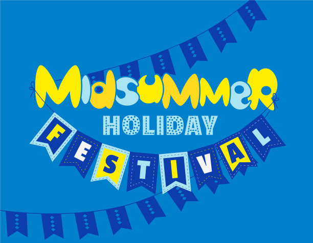 仲夏节日花哨的字母图片下载