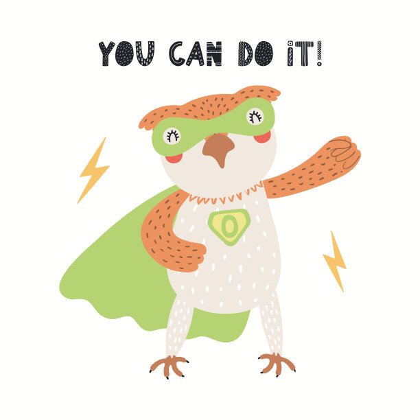 可爱的猫头鹰的超级英雄图片下载