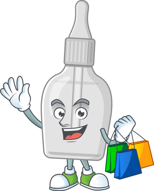 卡通丰富的瓶子与吸管与购物袋图片下载