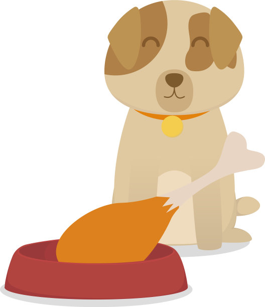 狗坐在他面前，食物在他面前图片下载