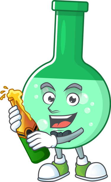 吉祥物设计绿色化工瓶制作土司图片下载
