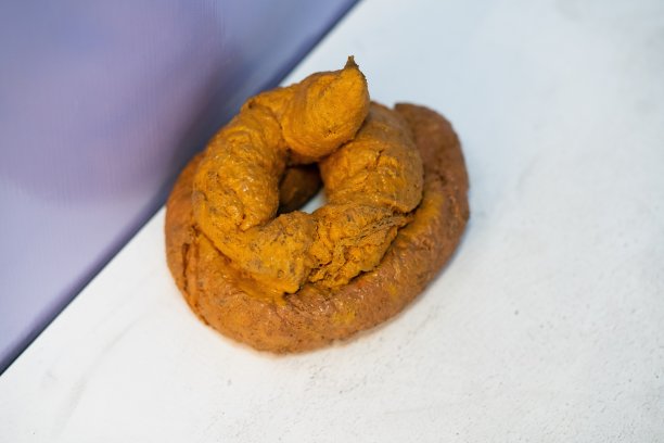 真实便便假人的特写，假粪便的背景图片下载