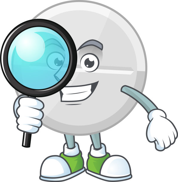 聪明的侦探白色药丸卡通人物图片下载