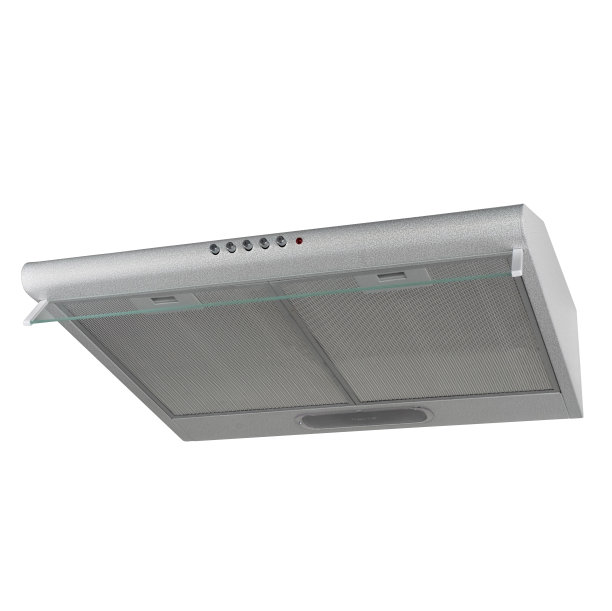 炊具罩。设计为平面，壁挂式。灰色的颜色。孤立的图片下载