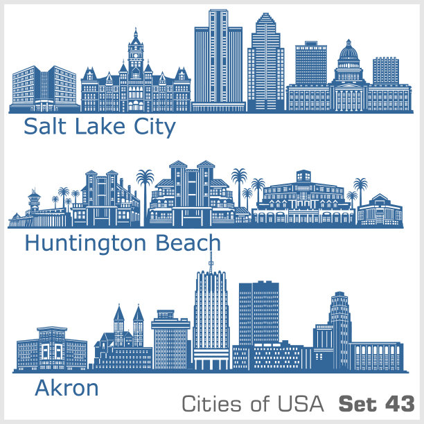 美国城市-杭廷顿海滩盐湖城图片下载