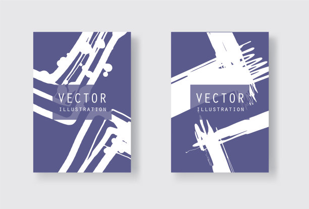 白墨笔触在蓝色背景上图片下载